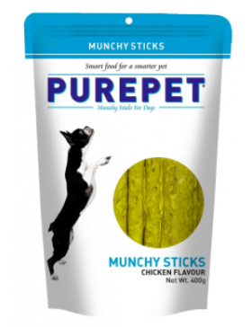 Purepet Munchy Sticks (Chicken Flavour) Dog Treat (400 gm)